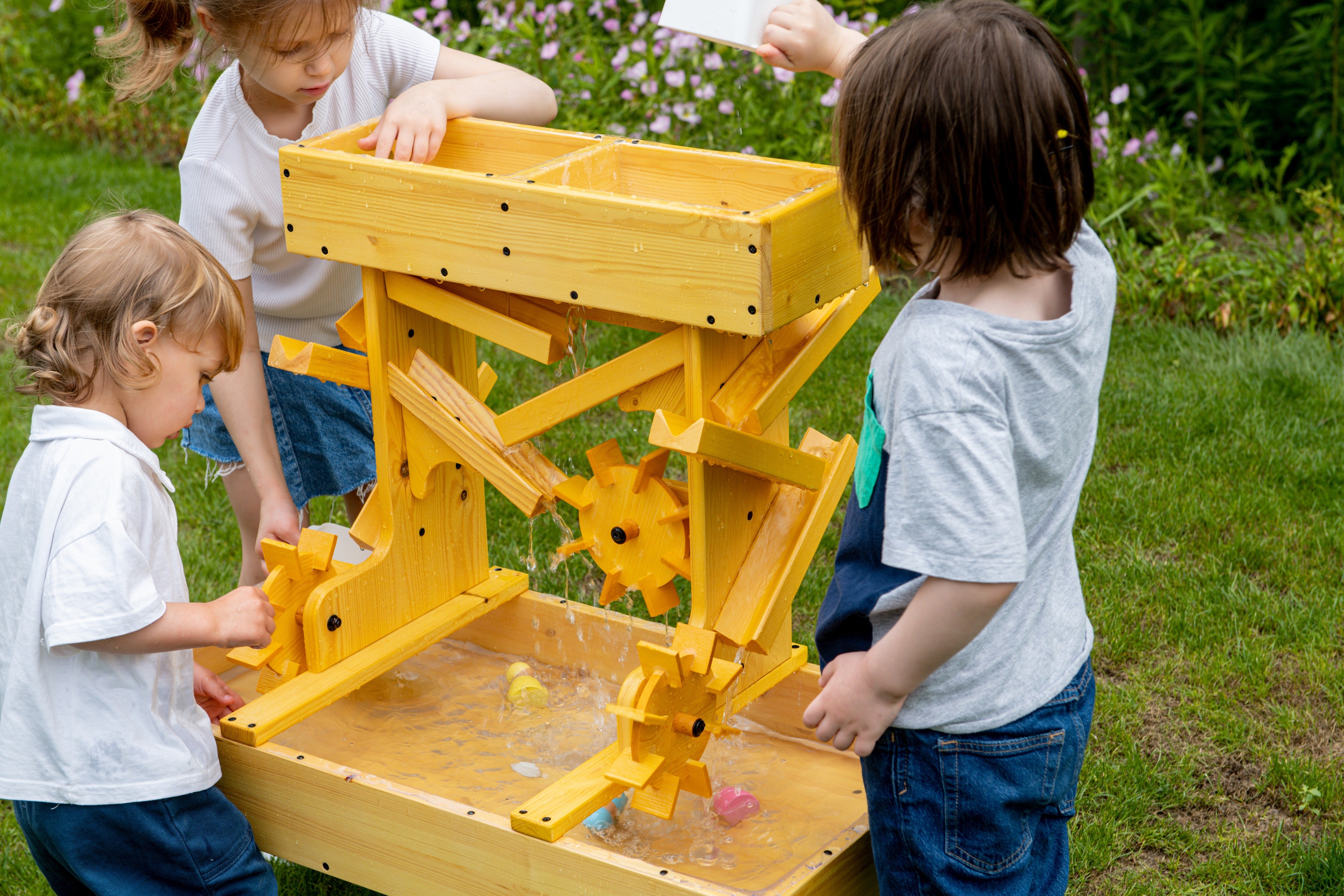 Outdoor Wooden Water Table For Kids Toddlers Playset Avenlur