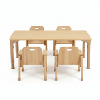 Rectangular Adjustable Kids Classroom Table – 48"×24", 17"–25" Height | School, Daycare & Homeschool
