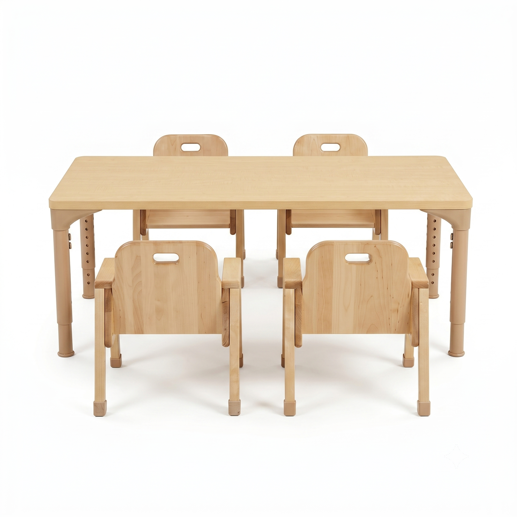 Rectangular Adjustable Kids Classroom Table – 48"×24", 17"–25" Height | School, Daycare & Homeschool