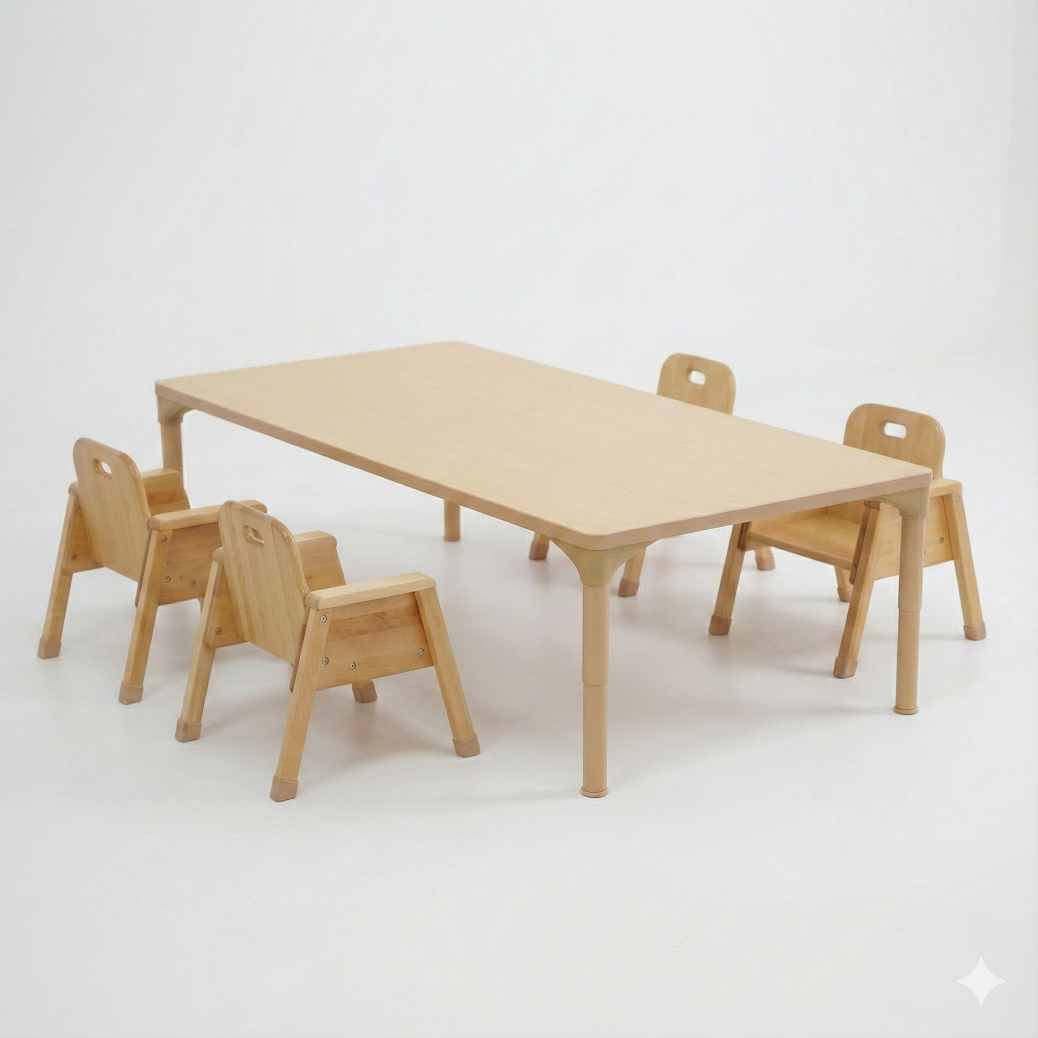 Rechteckiger, höhenverstellbarer Kindertisch – 43 bis 64 cm | Robuster Aktivitätstisch für Schule und Zuhause