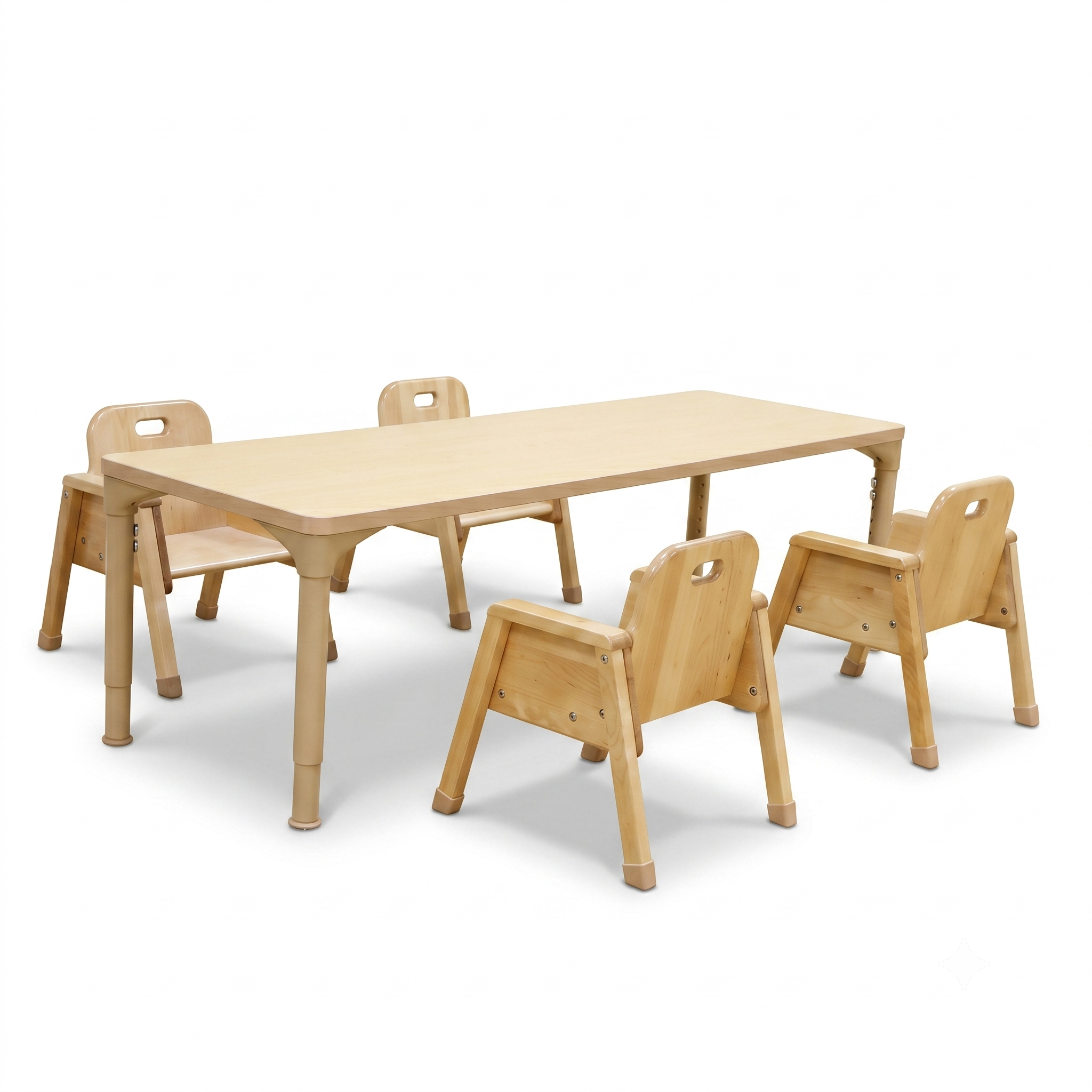 Rectangular Adjustable Kids Classroom Table – 60"×20", 17"–25" Height | School, Daycare & Homeschool