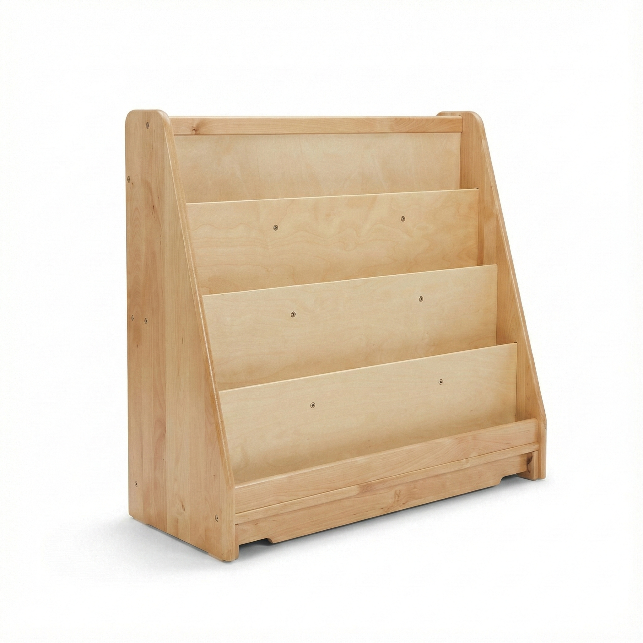 Wooden Classroom Bookshelf – 4 Tier Front-Facing Display | 32" H x 36.5" W x 14.5" D