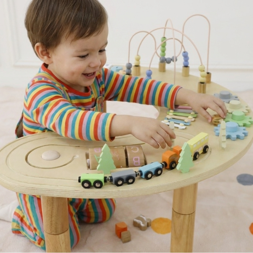 Wooden Multi-Activity Sensory Play Table