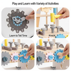 Wooden Tool Walker – Multi-Activity Learning Wagon for Toddlers