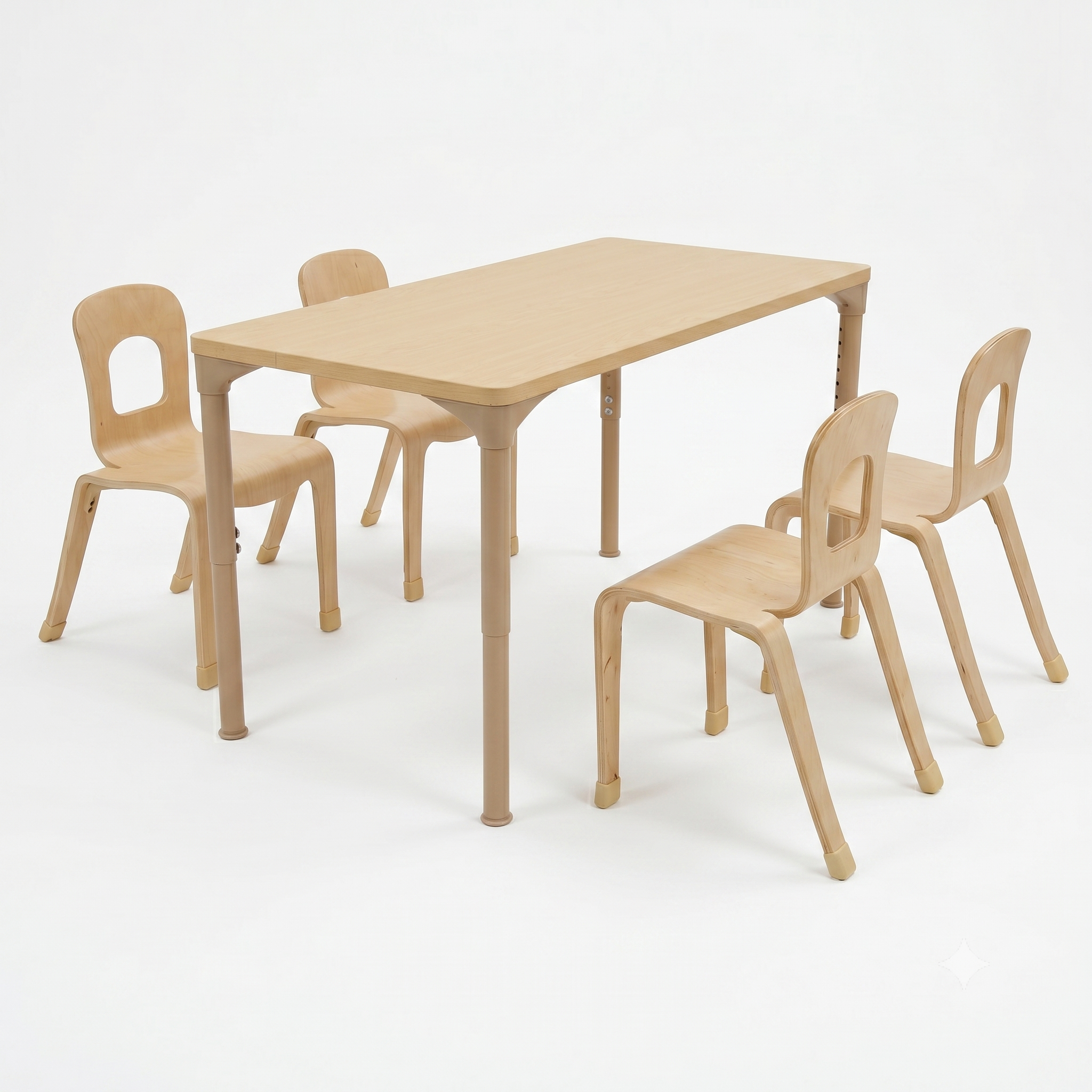 Rectangular Adjustable Kids Classroom Table – 48"×24", 13"–17" Height | School, Daycare & Homeschool
