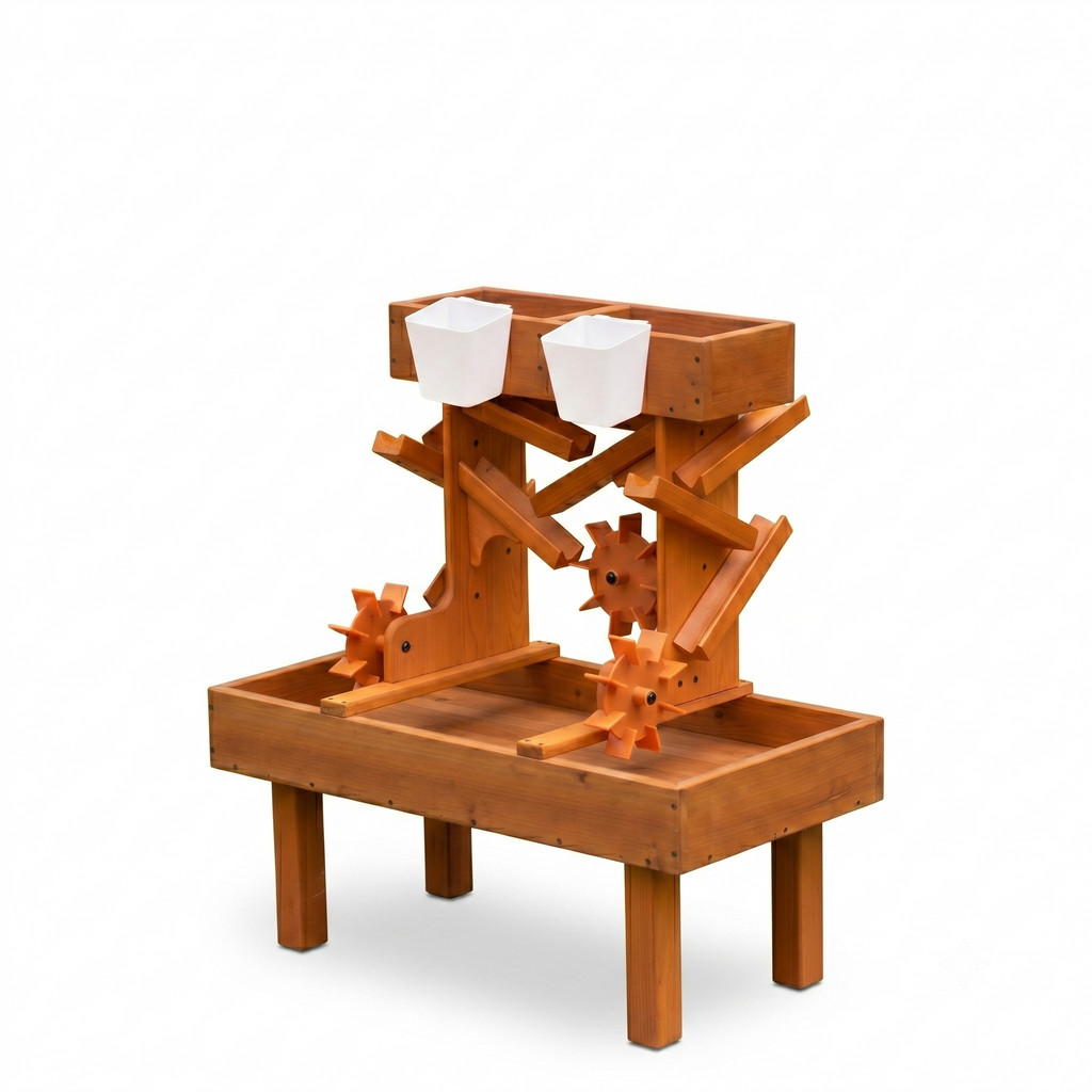 Outdoor -Holzwasserspiegel für Kinder, Kleinkinder Playset