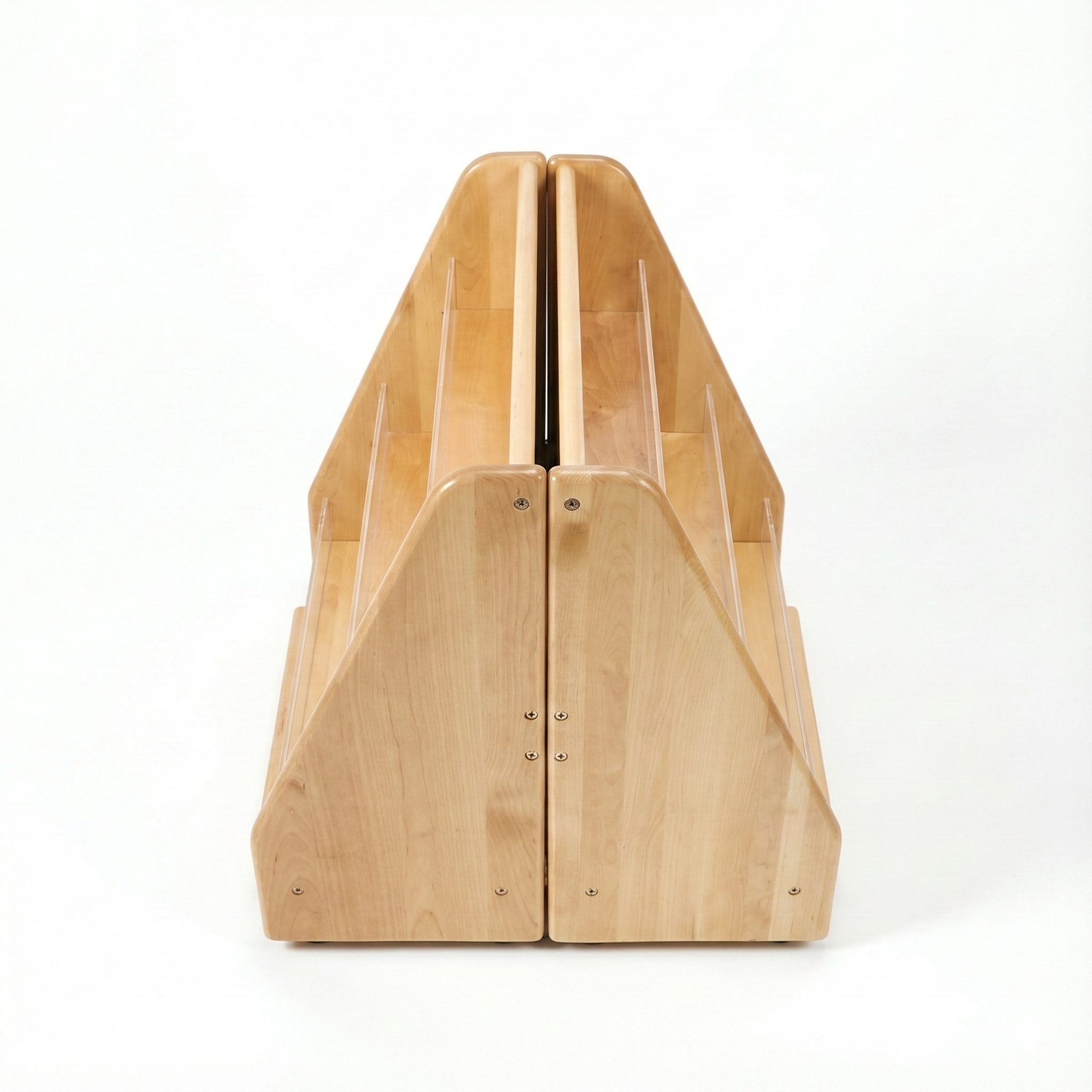 Wooden Classroom Bookshelf – Double Pack 3 Tier Front-Facing Display | 22.4" H x 25" W x 22" D