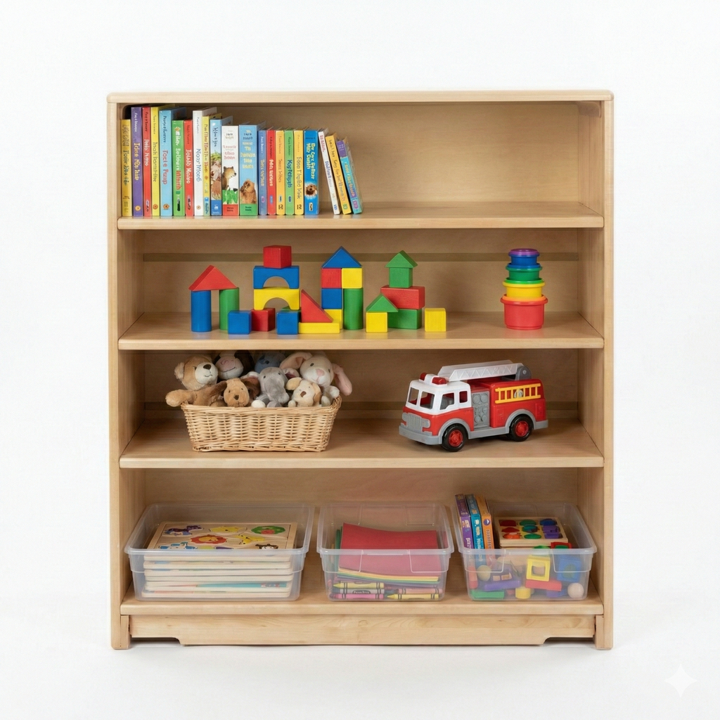 Montessori Classroom Shelf - 3' x 40" - Closed Back