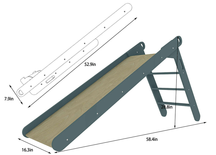 Holland Wooden Folding Slide for Toddlers & Kids | Avenlur