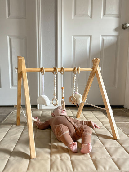 Lilac Wooden Baby Gym.