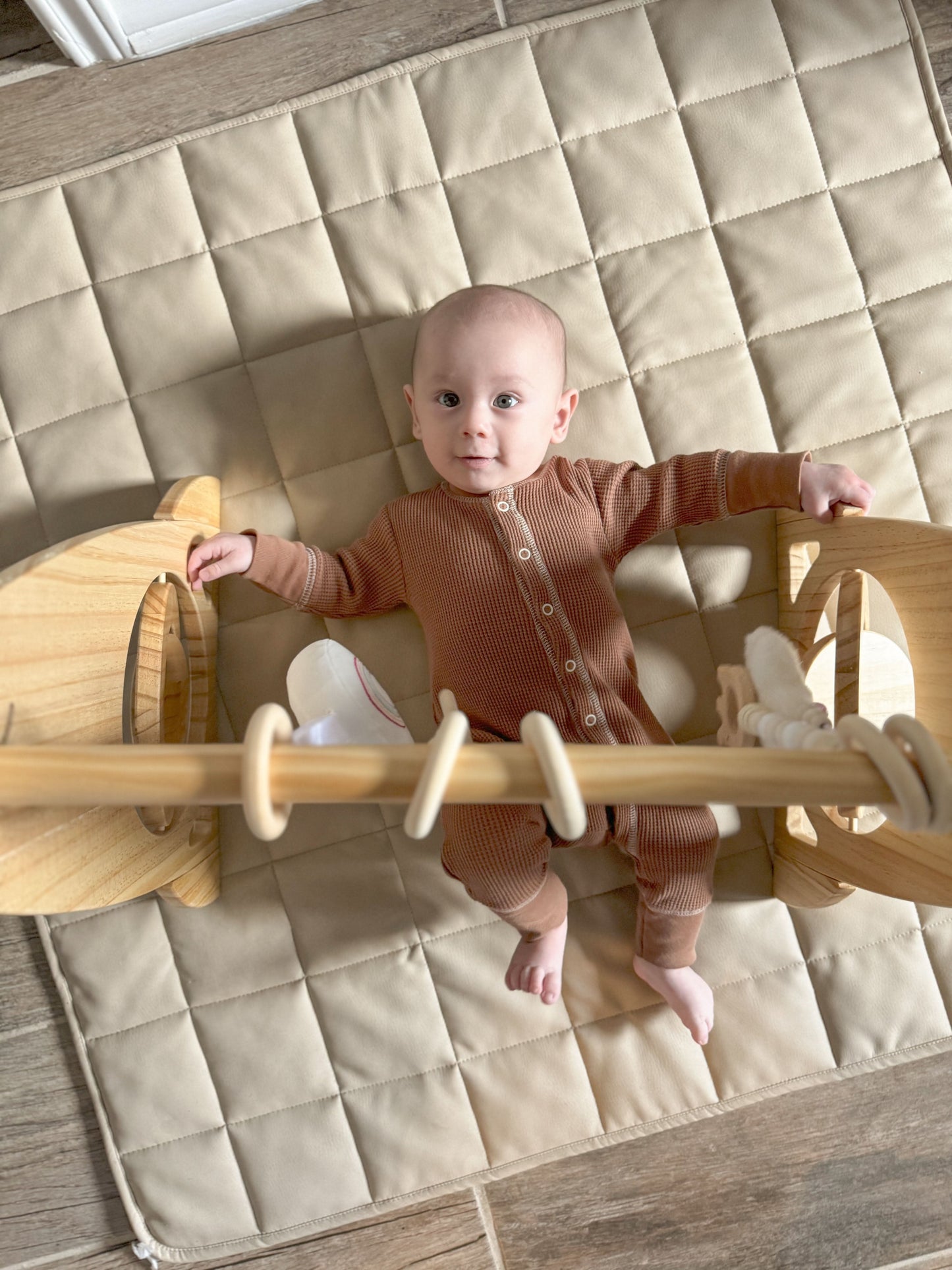 Lilac Wooden Baby Gym.