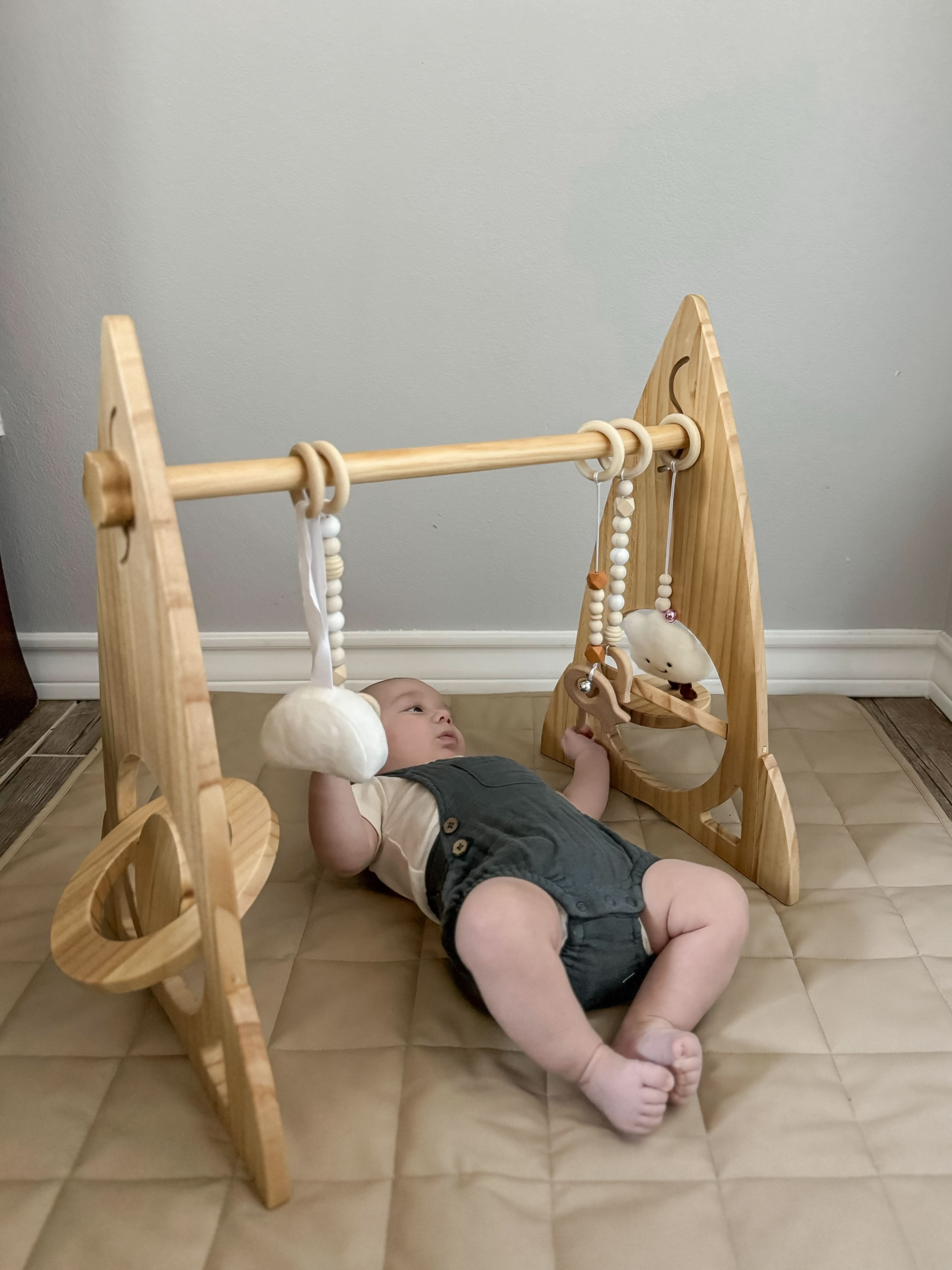 Rocket Wooden Baby Gym