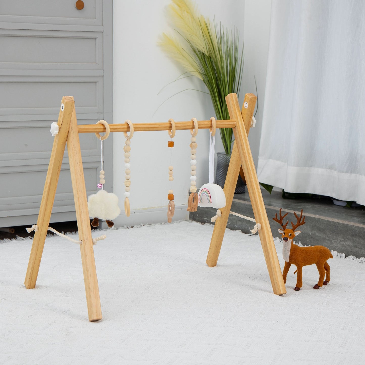 Lilac Wooden Baby Gym.