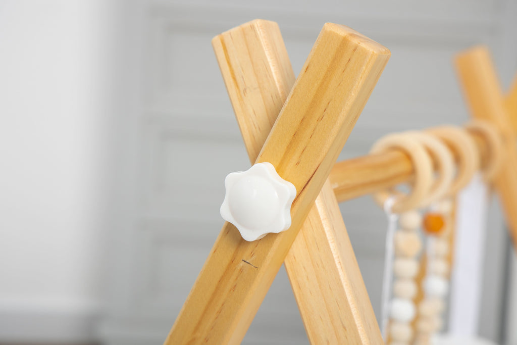 Lilac Wooden Baby Gym.