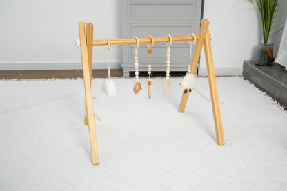 Lilac Wooden Baby Gym.