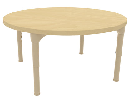 Adjustable Round Kids Table – 36" Diameter, 13" to 17" Height | Toddler & Preschool Activity Table for Classrooms & Daycares