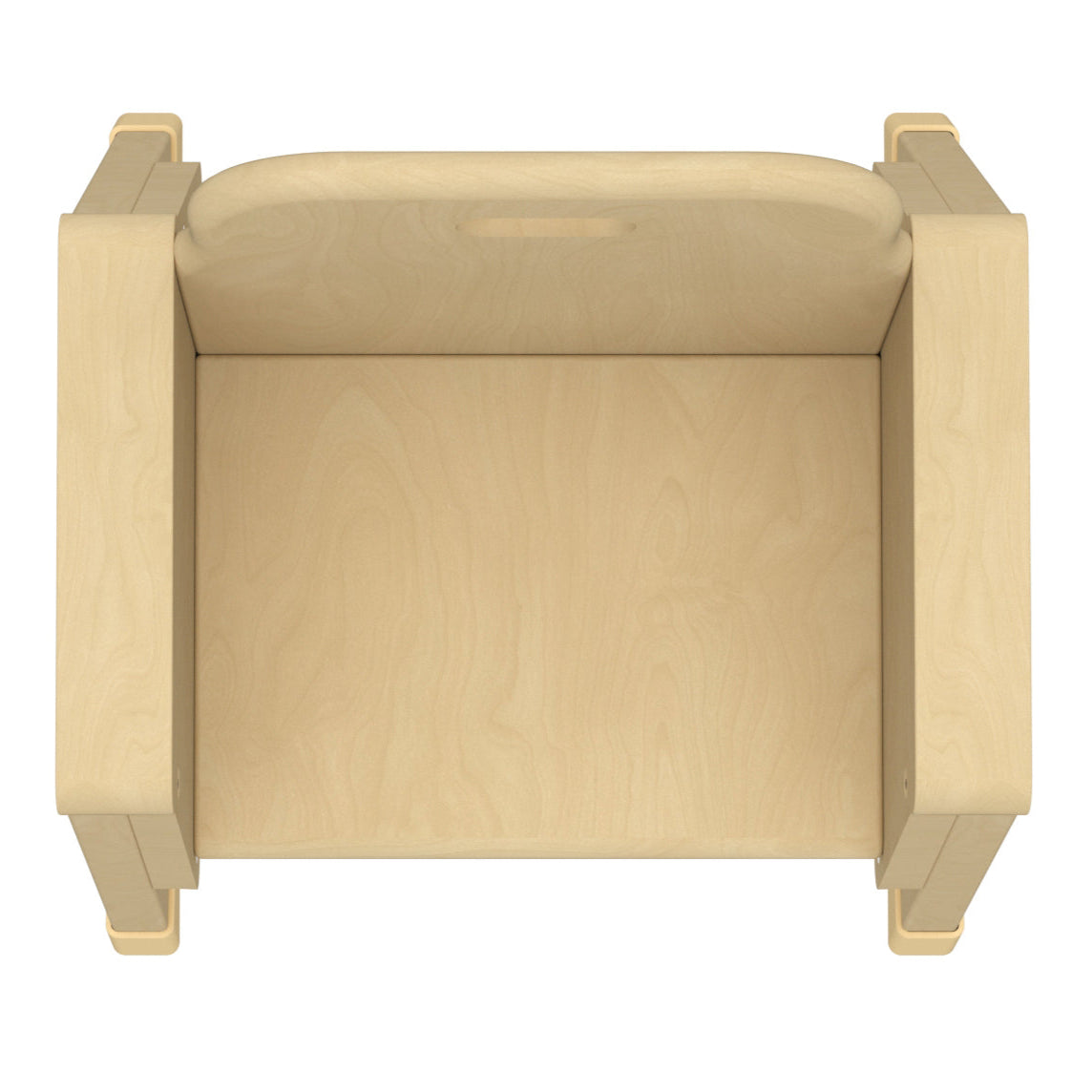 Montessori Wooden Toddler Chair – 6" Seat Height | Kids Armchair with Handle & Armrests