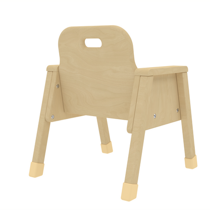 Children’s Wooden Armchair – 8" Seat Height – Montessori Toddler Chair with Armrests