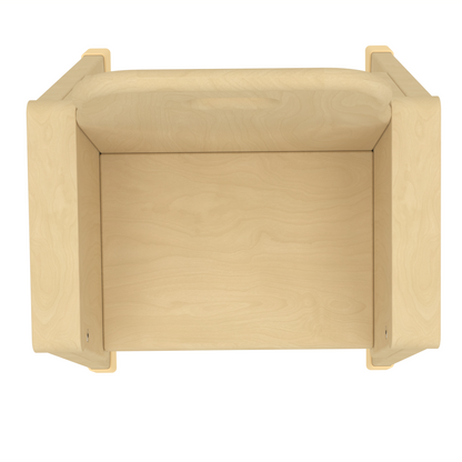 Children’s Wooden Armchair – 8" Seat Height – Montessori Toddler Chair with Armrests
