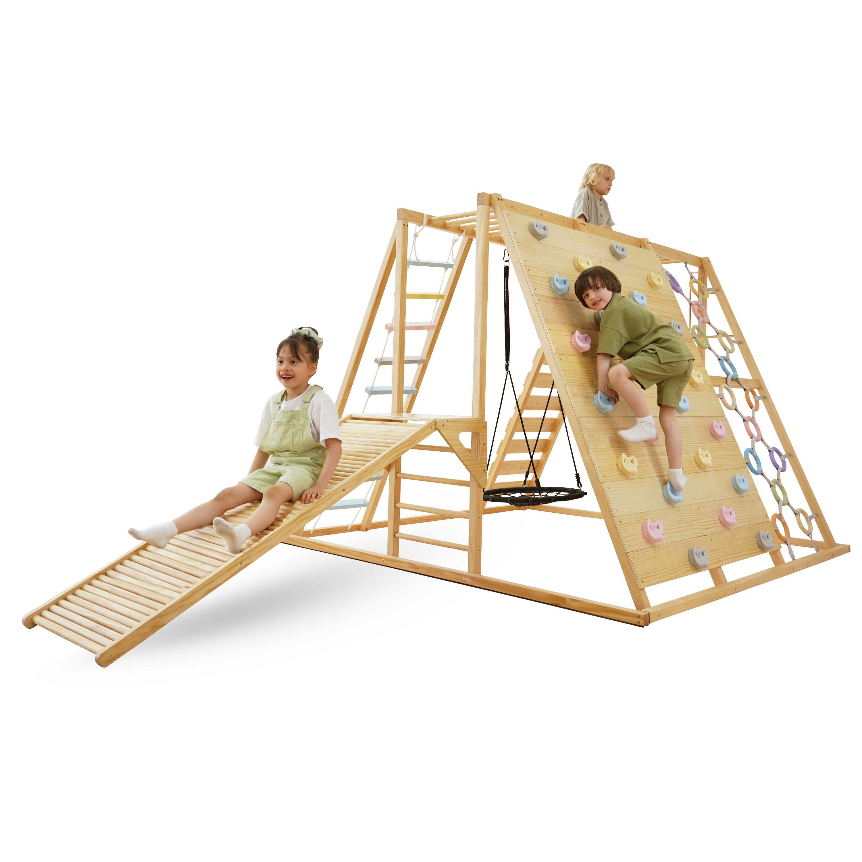 Avenlur Sweetgum Indoor Wooden Climber – Montessori 8-in-1 Playset wit Avenlur Sweetgum Indoor Wooden Climber – Montessori 8-in-1 Playset wit