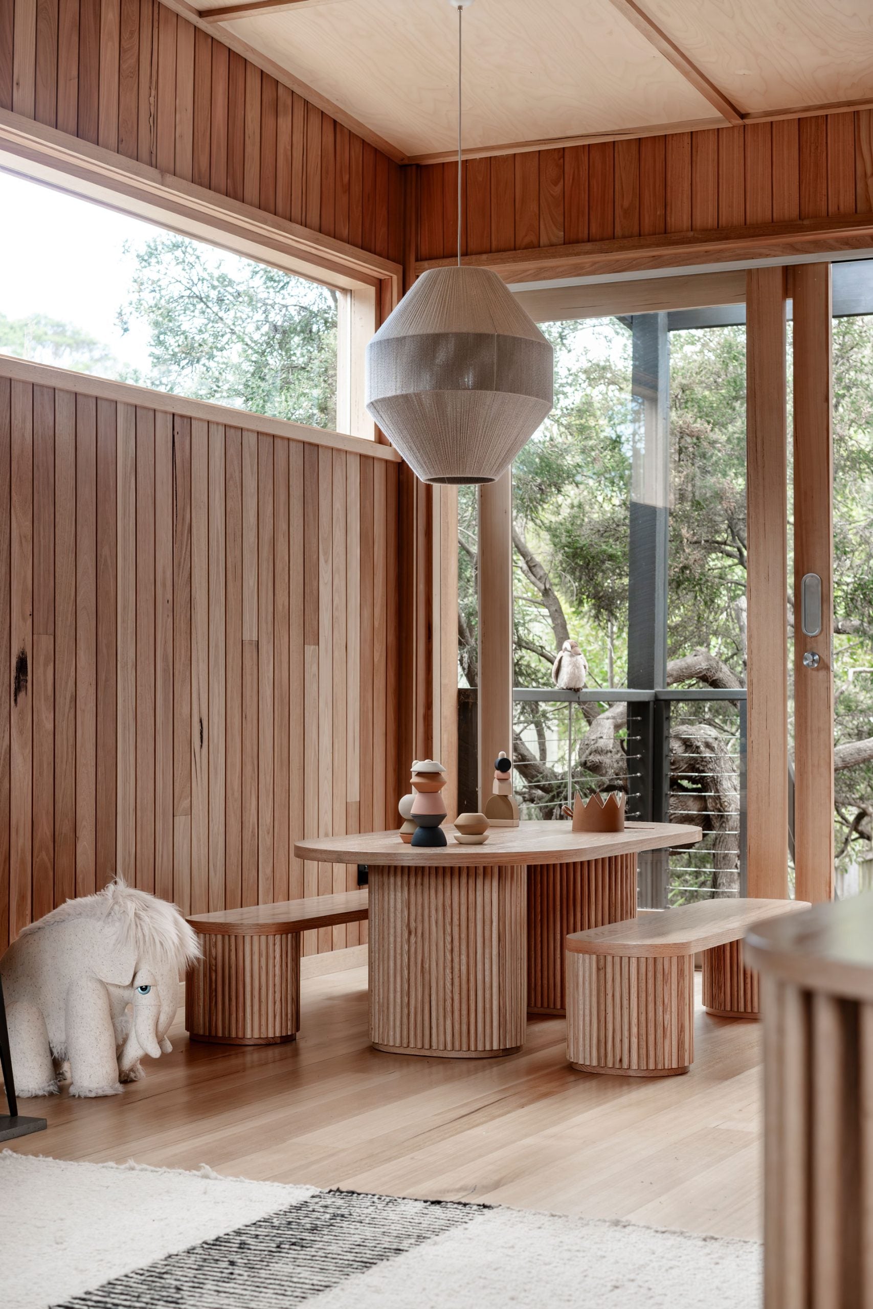 Fluted Oval Kids Table – Solid European Oak Activity Table