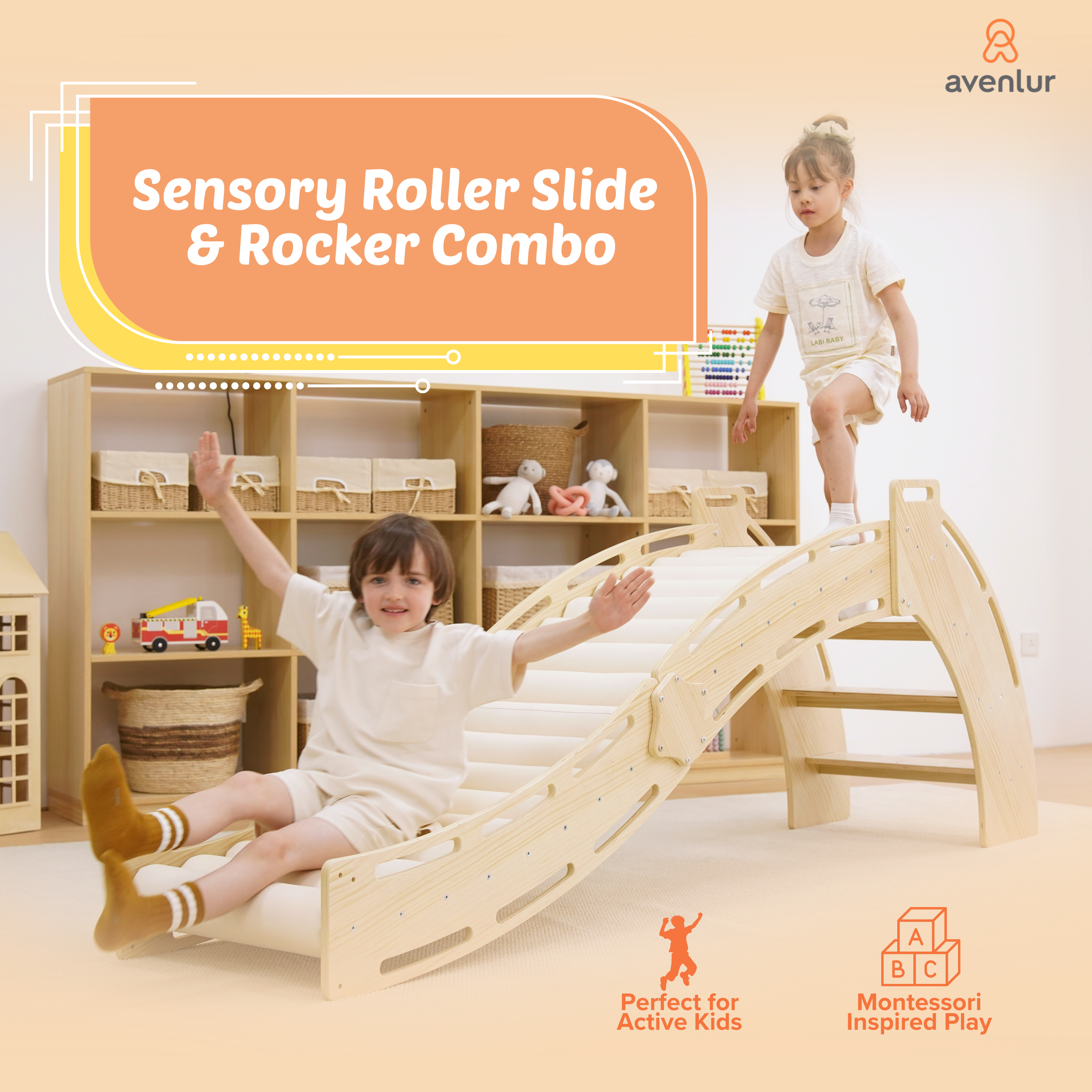 Sensory Roller Slide & Rocker Combo