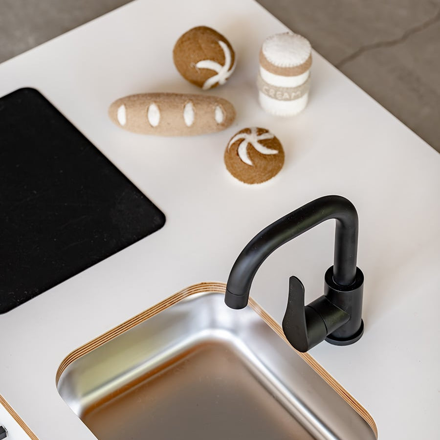 Kitchenette Mini – White & Oak Pretend Play Station