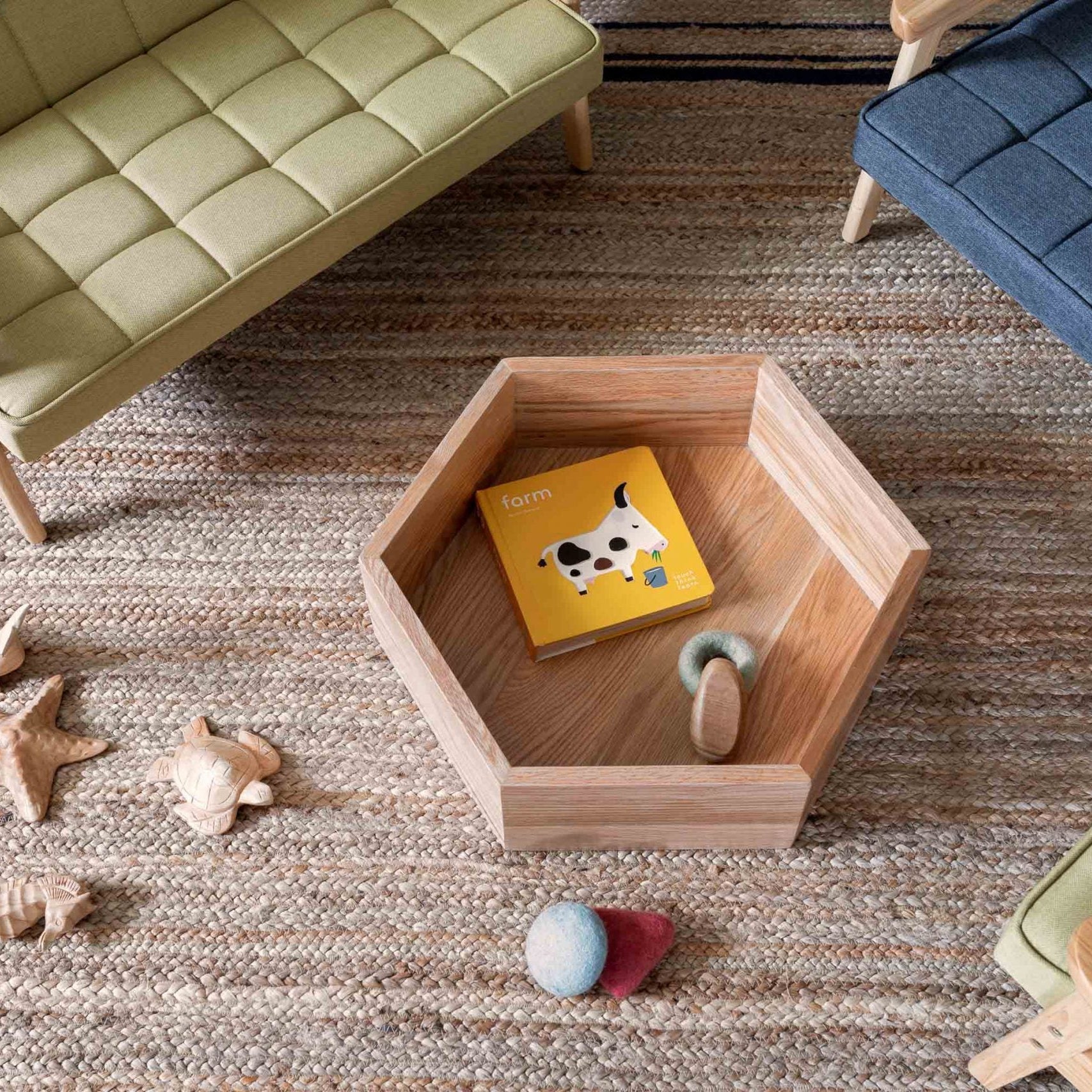 Hexagon Nesting Tables (Set of 3) | Solid European Oak