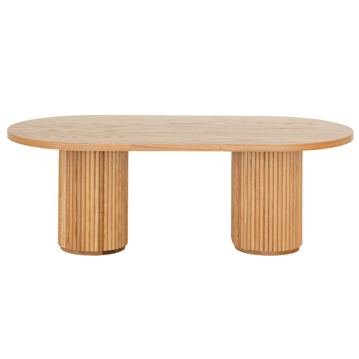 Fluted Oval Kids Table – Solid European Oak Activity Table