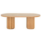 Fluted Oval Kids Table – Solid European Oak Activity Table