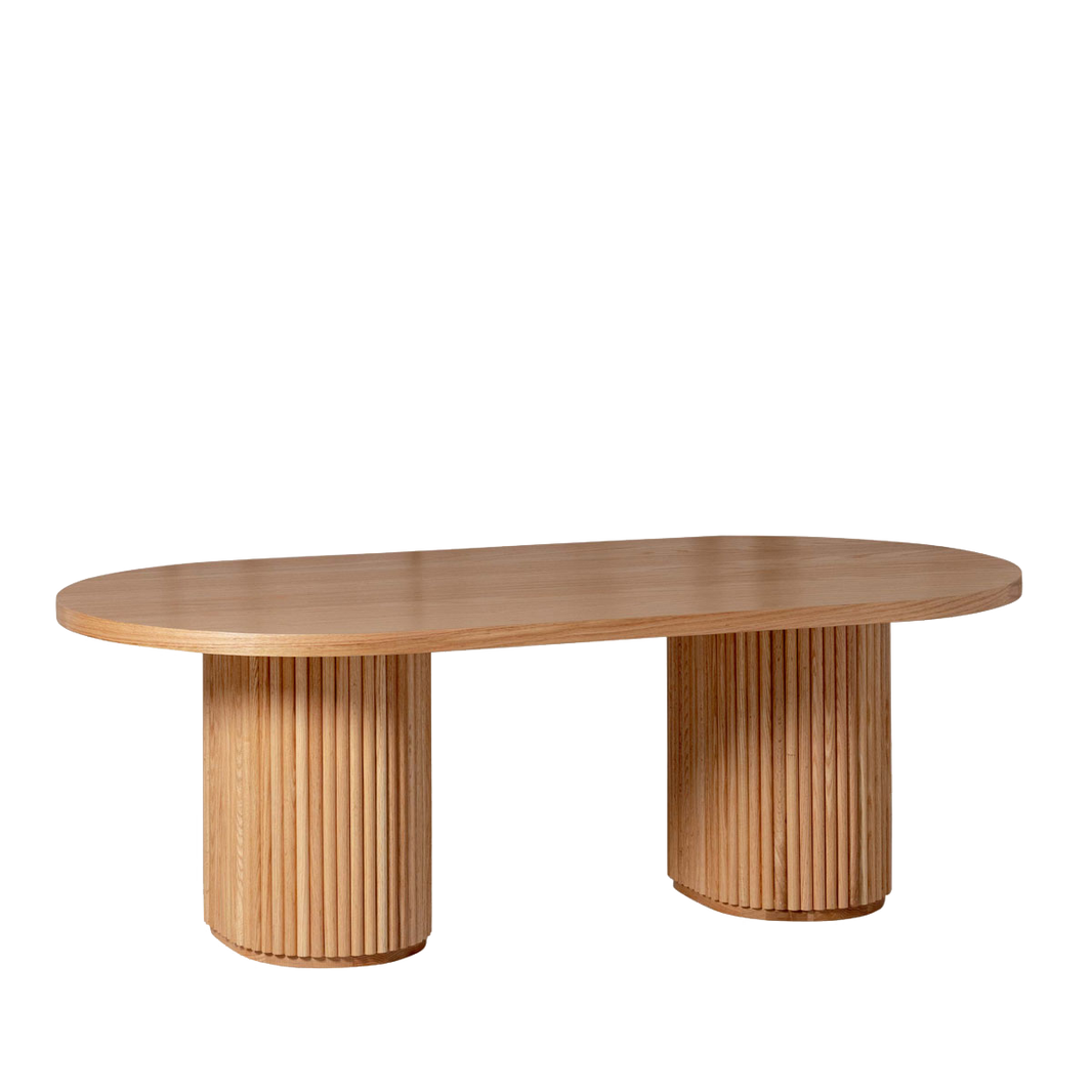 Fluted Oval Kids Table – Solid European Oak Activity Table