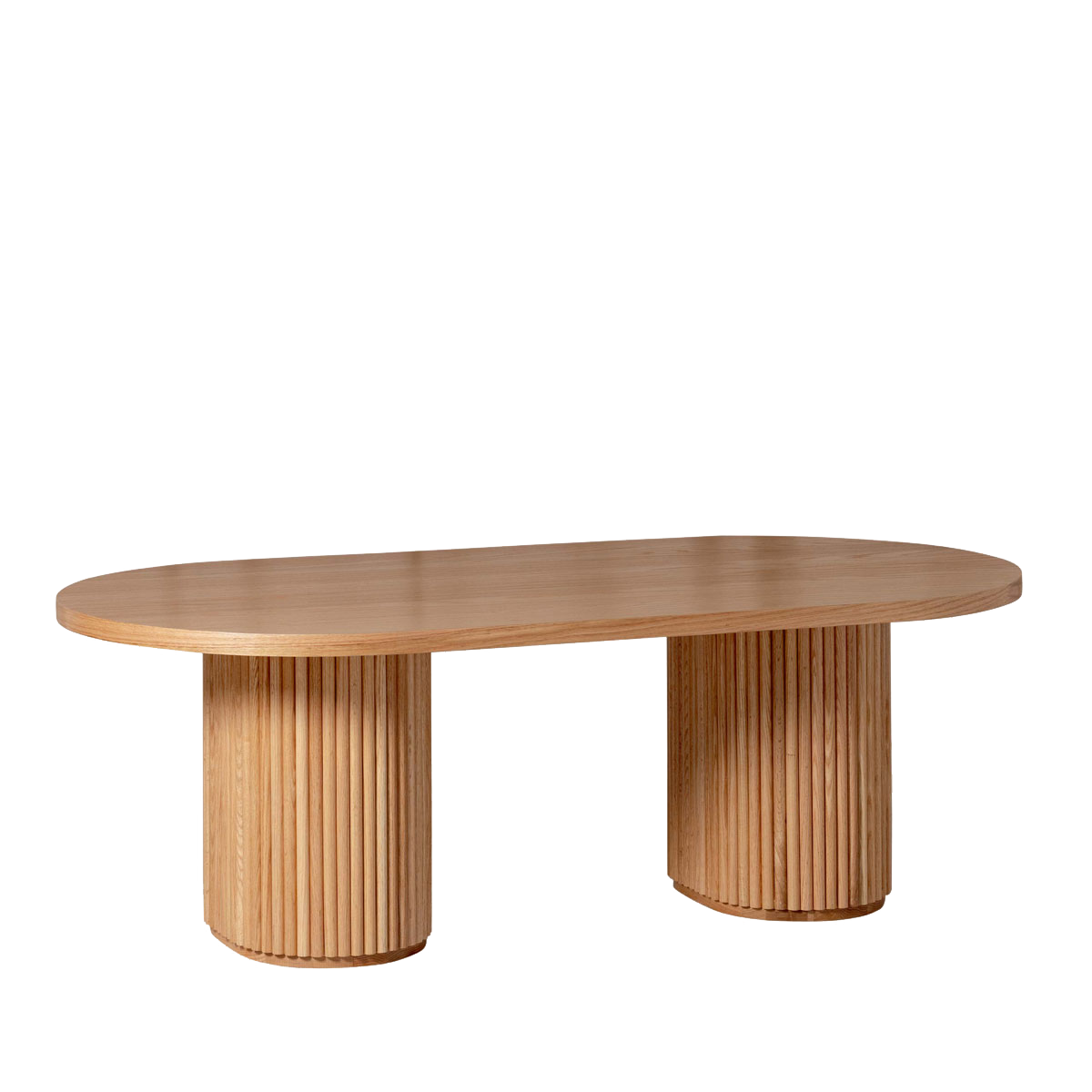 Fluted Oval Kids Table – Solid European Oak Activity Table
