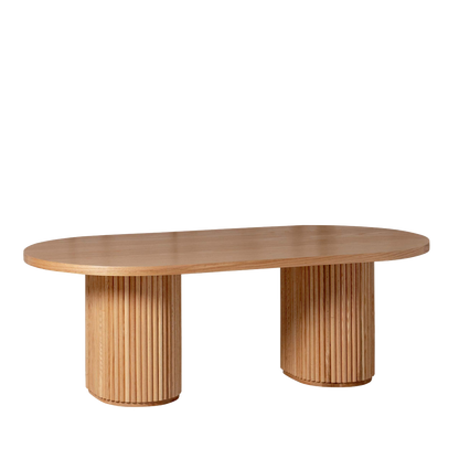 Fluted Oval Kids Table – Solid European Oak Activity Table