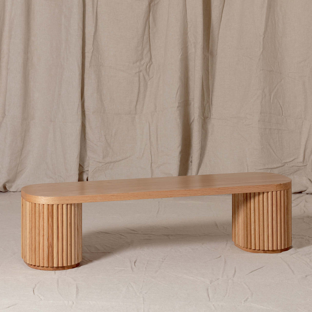 Fluted Bench – Solid European Oak (47.2" W)