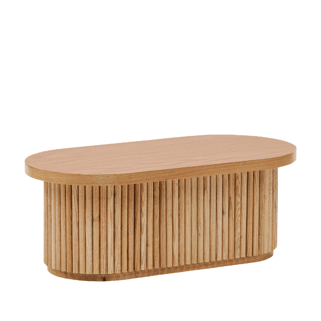 Mini Fluted Coffee Table – European Oak Kids Playroom Table