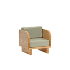 Junior Armchair - Sage | Solid European Oak Kids Lounge Chair