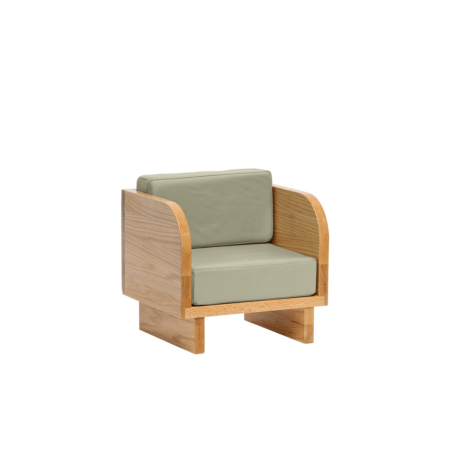 Junior Armchair - Sage | Solid European Oak Kids Lounge Chair