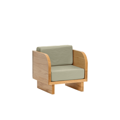 Junior Armchair - Sage | Solid European Oak Kids Lounge Chair