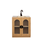 Oak Fluted Sink – Montessori Wooden Play Kitchen