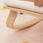 Avenlur Nest Wooden Baby Rocker – Natural Infant Lounger with Soft Padded Seat