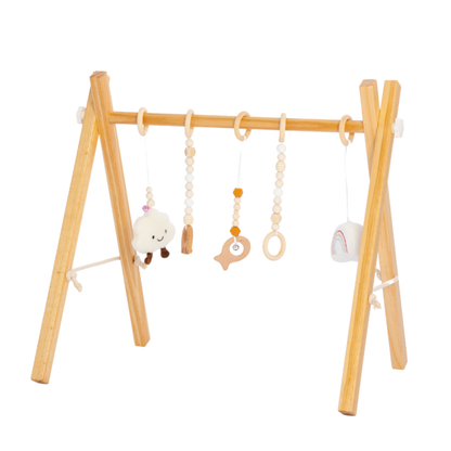 Lilac Wooden Baby Gym.