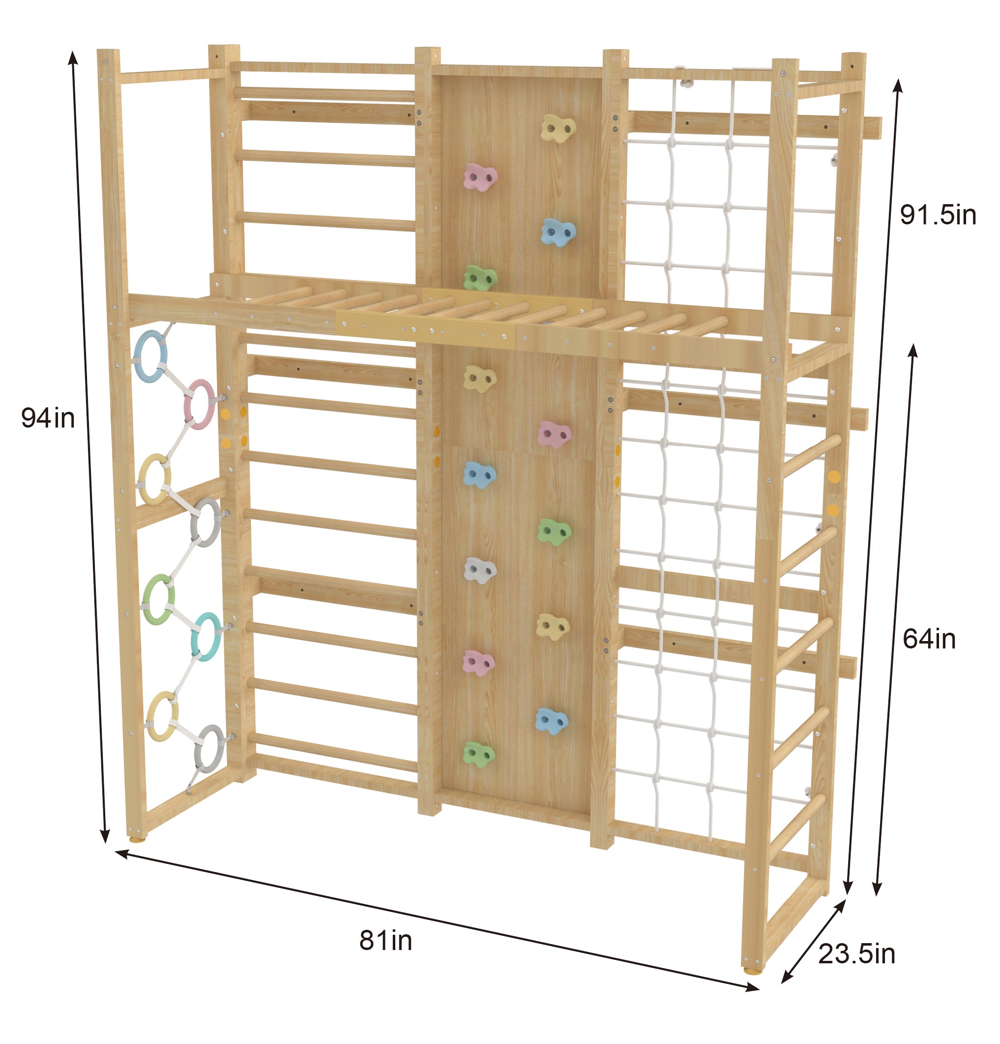 Monkey Bar Attachment – For 79 Inch Walnut Swedish Ladder