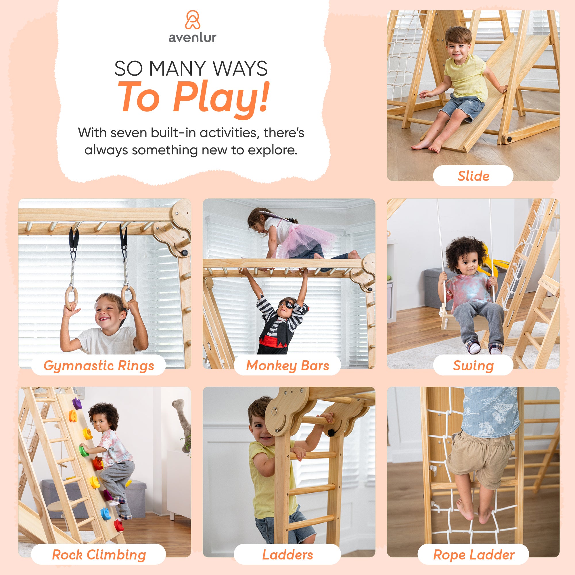 Chestnut - 8-in-1 Jungle Gym for Toddlers