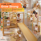 Avenlur Alpine climbing gym set up in a kids playroom