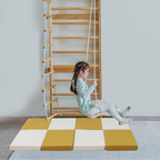 Avenlur Betula wall ladder with matching mat in a playroom