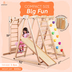 Avenlur Chestnut foldable jungle gym folded for storage