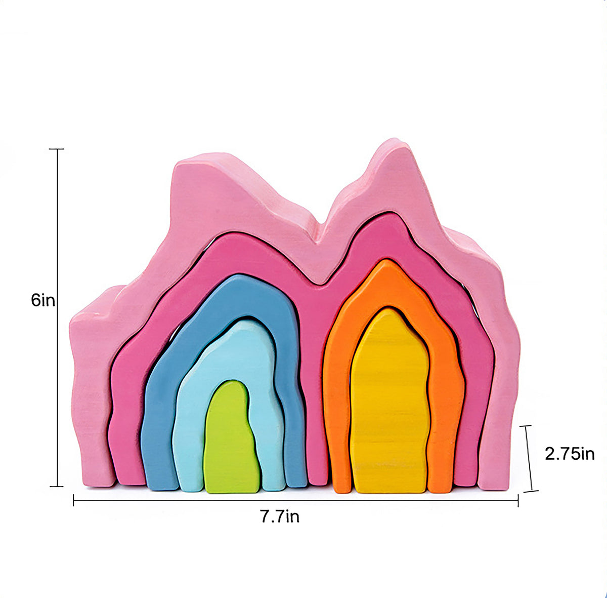 Avenlur coral wooden stacking blocks