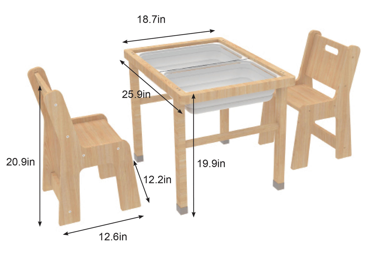 Avenlur Cordia wooden kids activity table and chair set