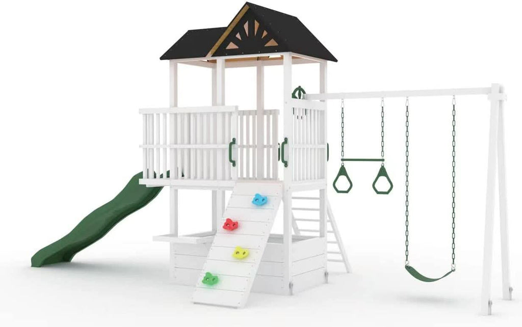 Avenlur Craftsman kids playground with slide and climber