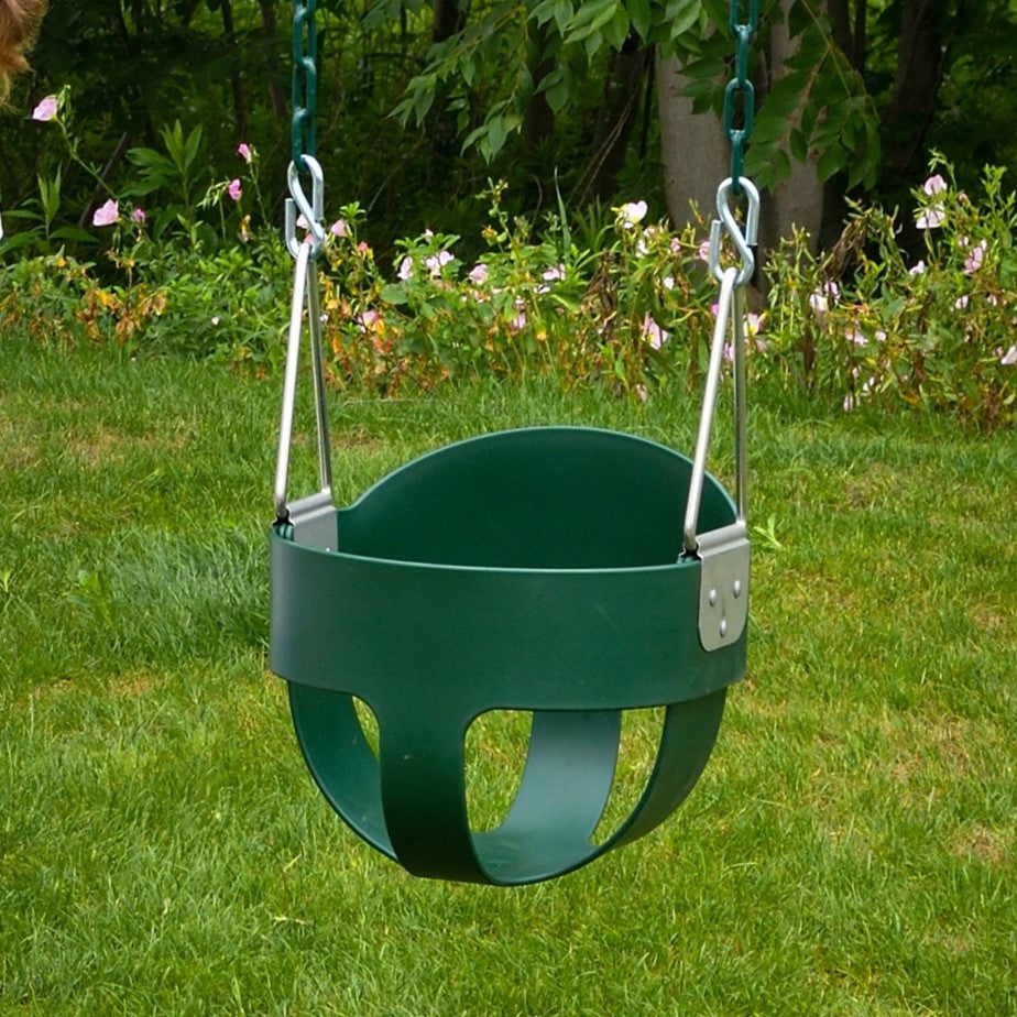 Avenlur Craftsman modern wooden swing set with toddler bucket seat